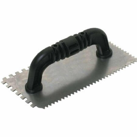 TOOL 16252 9 x 4 in. Square U Notched Trowel TO599866